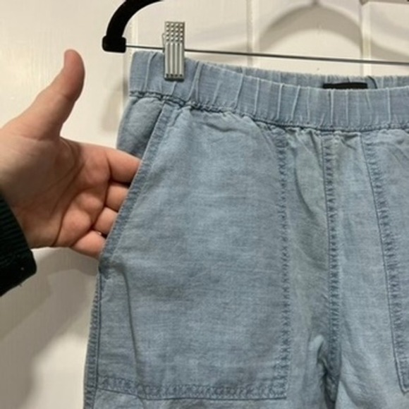 Banana Republic Womens Pants XS NWT $89.50 Blue Linen Tapered Relaxed Pull On - Picture 3 of 10
